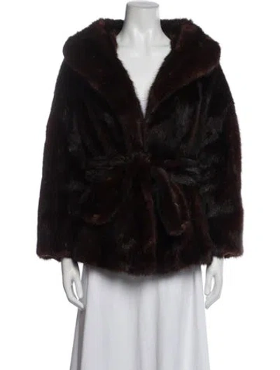 Pre-owned Fur Mink  Jacket In Black