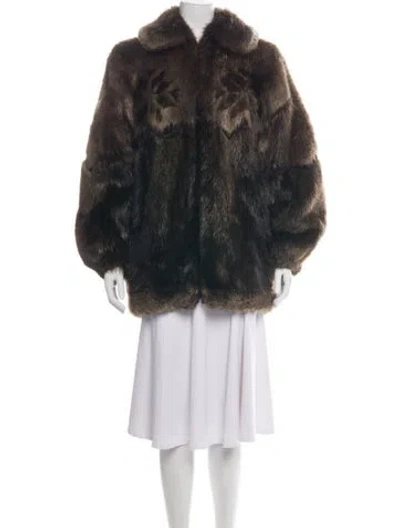 Pre-owned Fur Mink  Jacket In Black