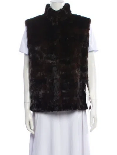 Pre-owned Fur Mink  Jacket In Black