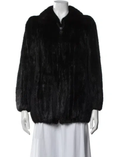 Pre-owned Fur Mink  Jacket In Black