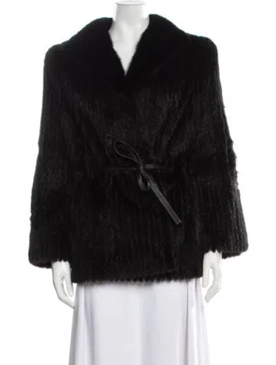 Pre-owned Fur Mink  Jacket In Black