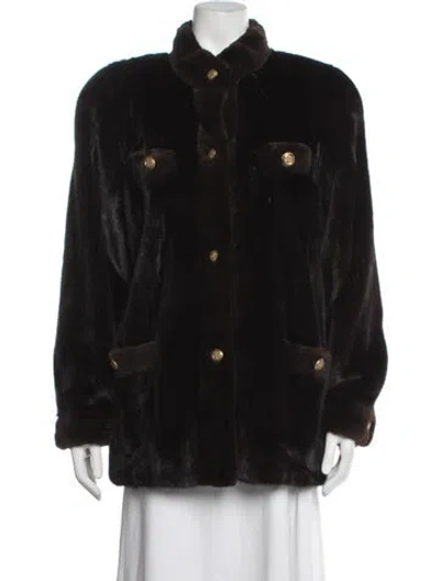 Pre-owned Fur Mink  Jacket In Black