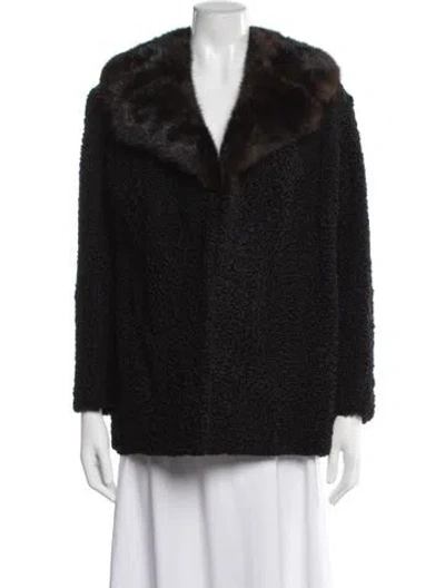 Pre-owned Fur Mink  Jacket In Black