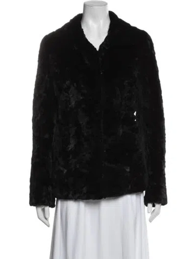 Pre-owned Fur Mink  Jacket In Black