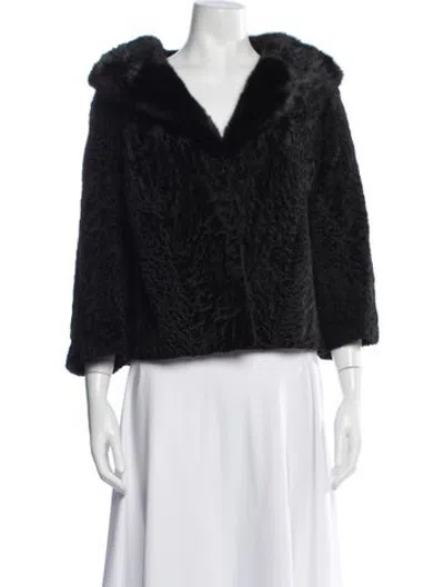 Pre-owned Fur Mink  Jacket In Black