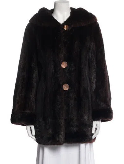 Pre-owned Fur Mink  Jacket In Black