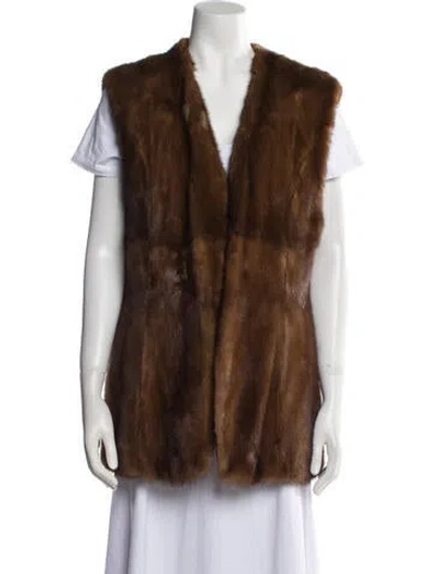 Pre-owned Fur Mink  Jacket In Brown