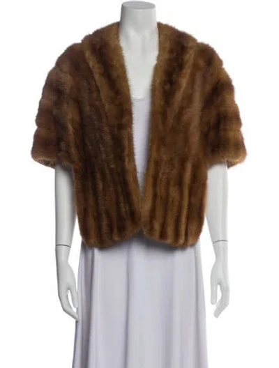 Pre-owned Fur Mink  Jacket In Brown