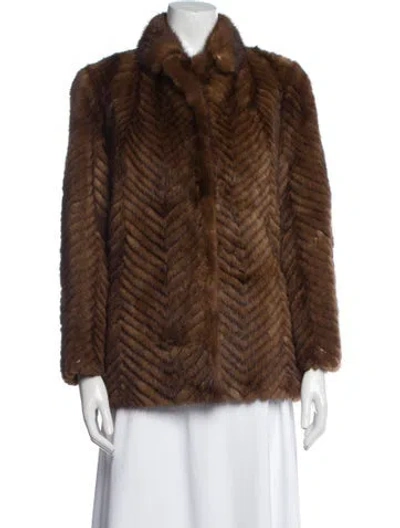 Pre-owned Fur Mink  Jacket In Brown