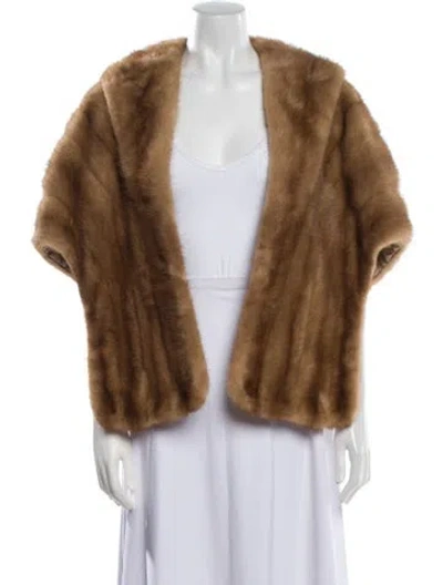 Pre-owned Fur Mink  Jacket In Brown