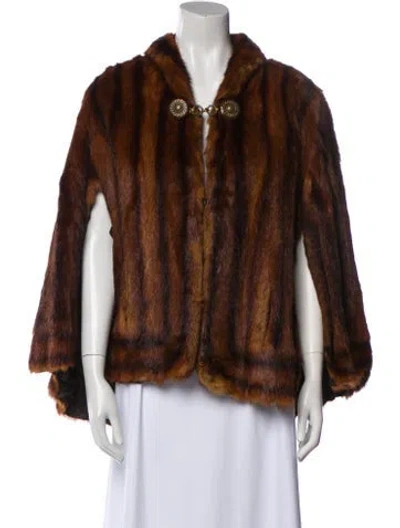 Pre-owned Fur Mink  Jacket In Brown