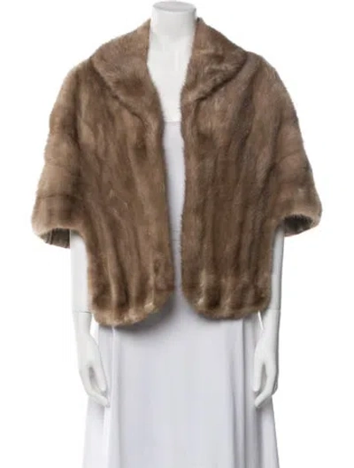 Pre-owned Fur Mink  Jacket In Brown