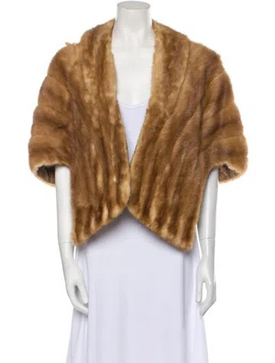 Pre-owned Fur Mink  Jacket In Brown