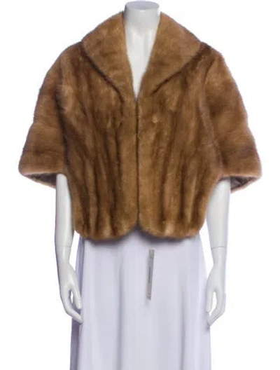 Pre-owned Fur Mink  Jacket In Brown
