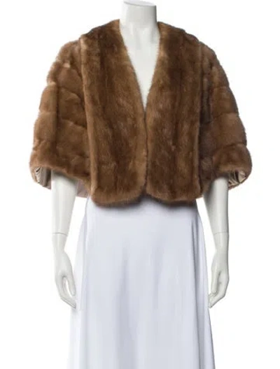 Pre-owned Fur Mink  Jacket In Brown