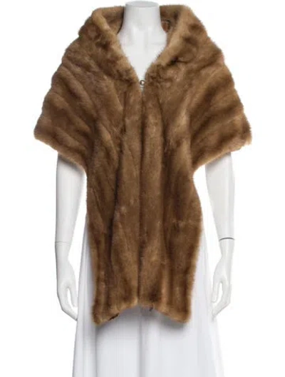 Pre-owned Fur Mink  Jacket In Brown