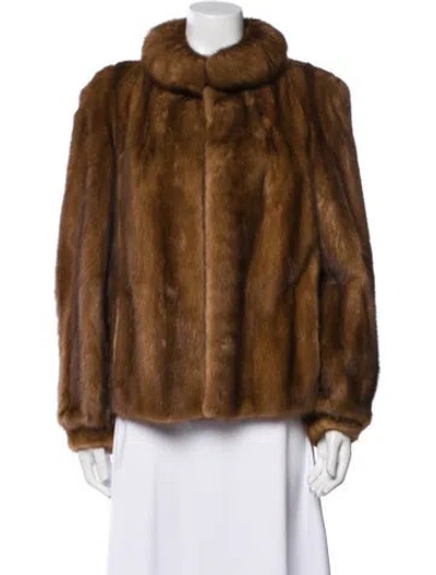 Pre-owned Fur Mink  Jacket In Brown