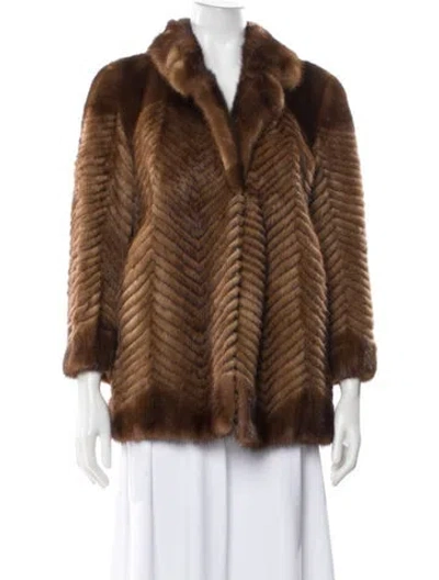 Pre-owned Fur Mink  Jacket In Brown