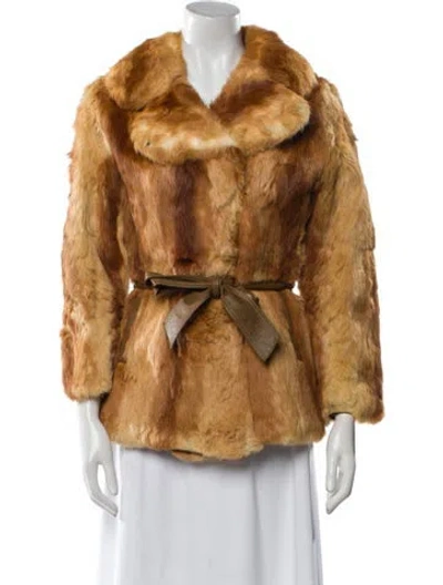 Pre-owned Fur Mink  Jacket In Brown