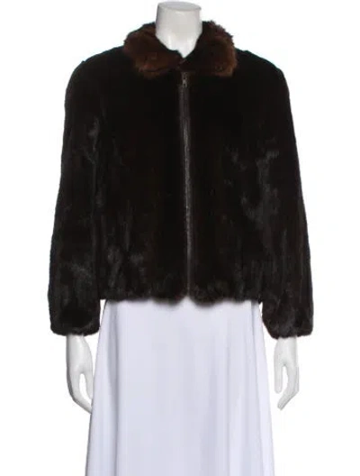 Pre-owned Fur Mink  Jacket In Brown