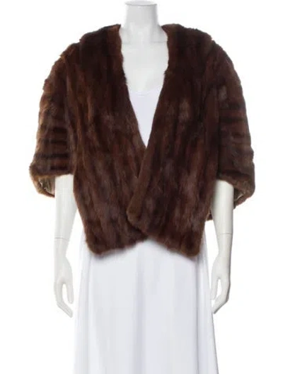 Pre-owned Fur Mink  Jacket In Brown