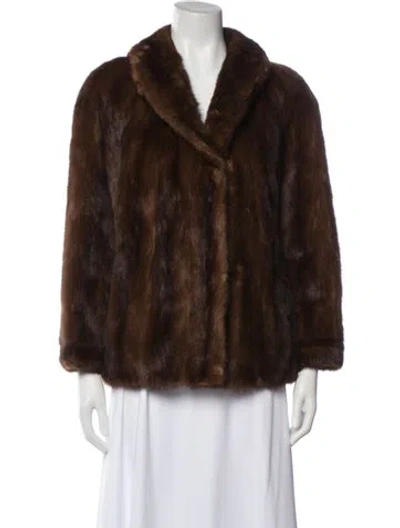 Pre-owned Fur Mink  Jacket In Brown