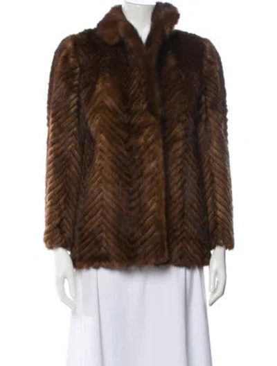 Pre-owned Fur Mink  Jacket In Brown