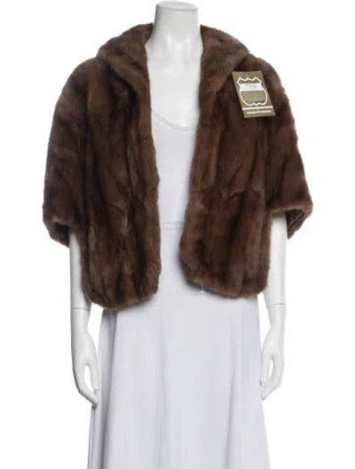 Pre-owned Fur Mink  Jacket In Brown