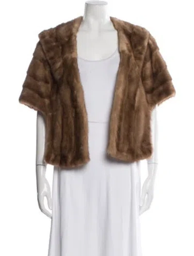 Pre-owned Fur Mink  Jacket In Brown