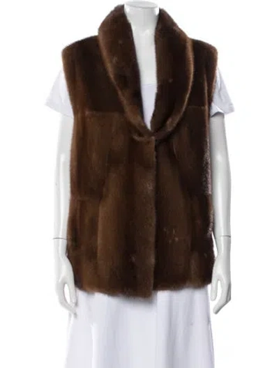 Pre-owned Fur Mink  Jacket In Brown