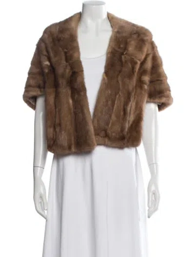 Pre-owned Fur Mink  Jacket In Brown