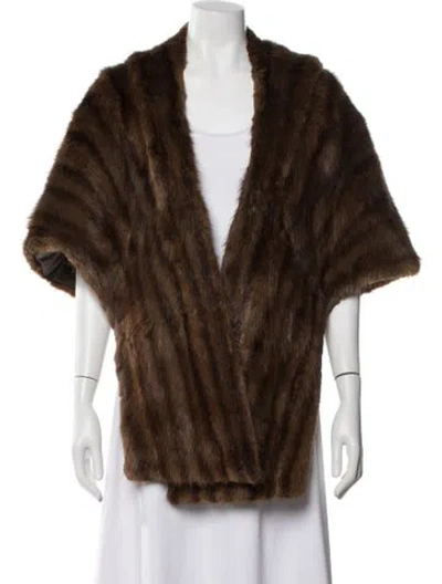 Pre-owned Fur Mink  Jacket In Brown