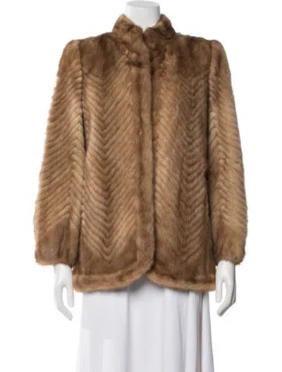 Pre-owned Fur Mink  Jacket In Brown