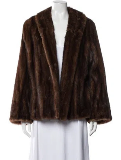 Pre-owned Fur Mink  Jacket In Brown