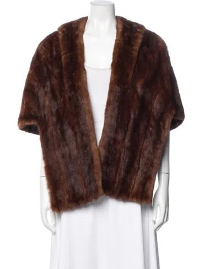 Pre-owned Fur Mink  Jacket In Brown