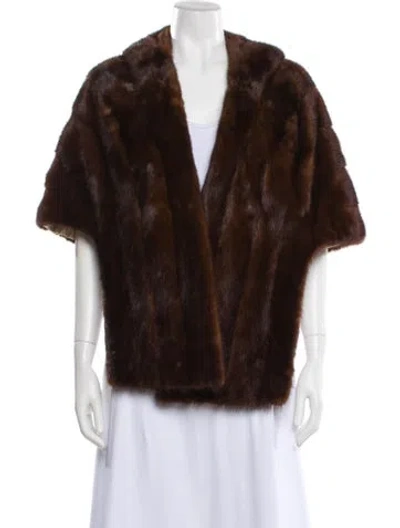 Pre-owned Fur Mink  Jacket In Brown