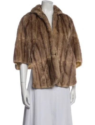 Pre-owned Fur Mink  Jacket In Brown