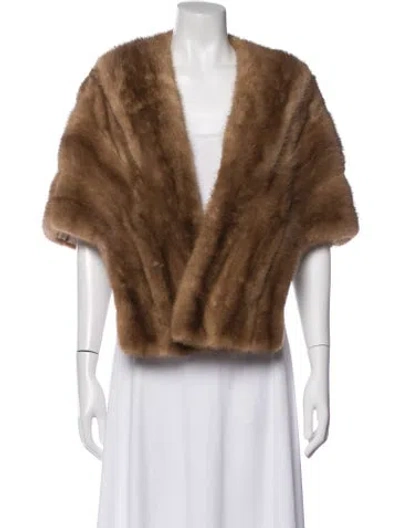 Pre-owned Fur Mink  Jacket In Brown