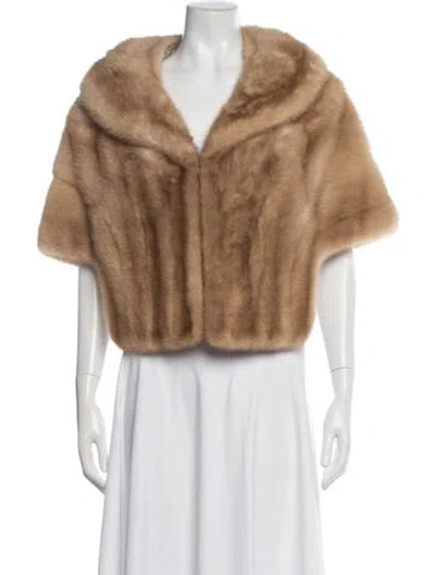 Pre-owned Fur Mink  Jacket In Brown