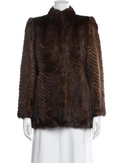 Pre-owned Fur Mink  Jacket In Brown