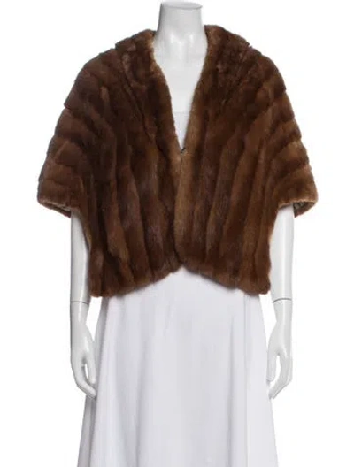 Pre-owned Fur Mink  Jacket In Brown