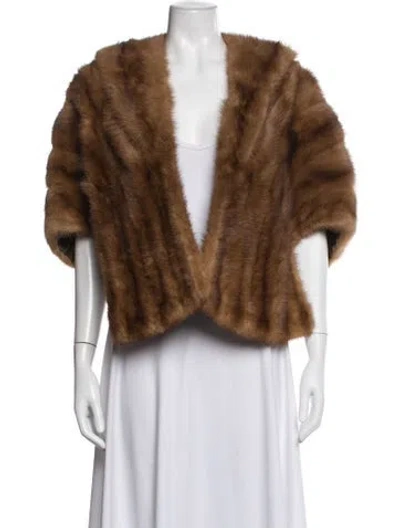 Pre-owned Fur Mink  Jacket In Brown
