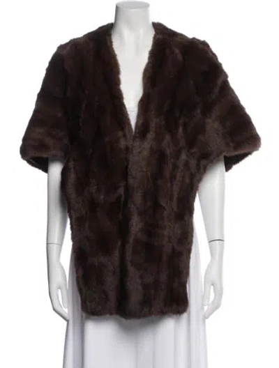 Pre-owned Fur Mink  Jacket In Brown