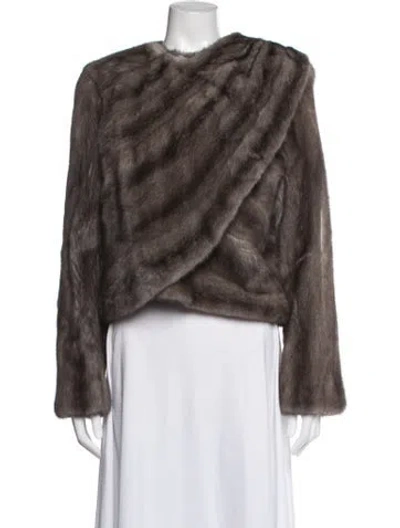 Pre-owned Fur Mink  Jacket In Brown