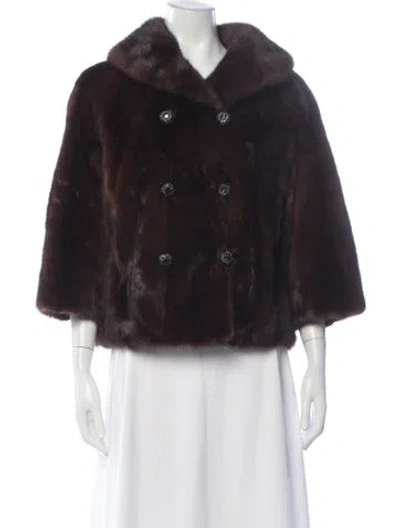 Pre-owned Fur Mink  Jacket In Brown