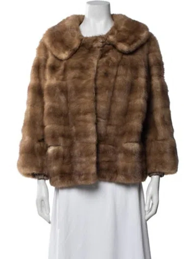 Pre-owned Fur Mink  Jacket In Brown