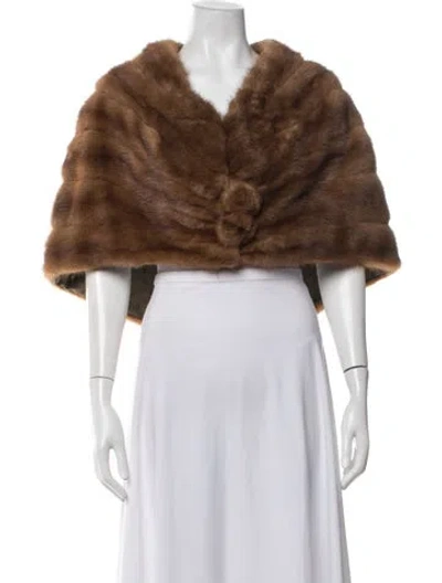 Pre-owned Fur Mink  Jacket In Brown
