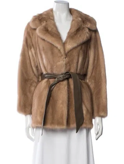 Pre-owned Fur Mink  Jacket In Brown