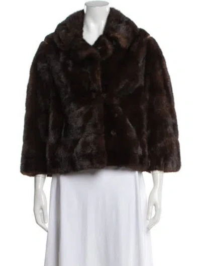 Pre-owned Fur Mink  Jacket In Brown