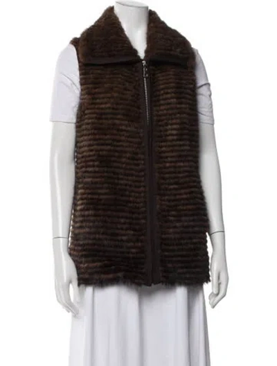 Pre-owned Fur Mink  Jacket In Brown